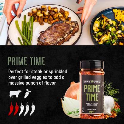 Prime Time Steak And Vegetable Seasoning , 11 oz