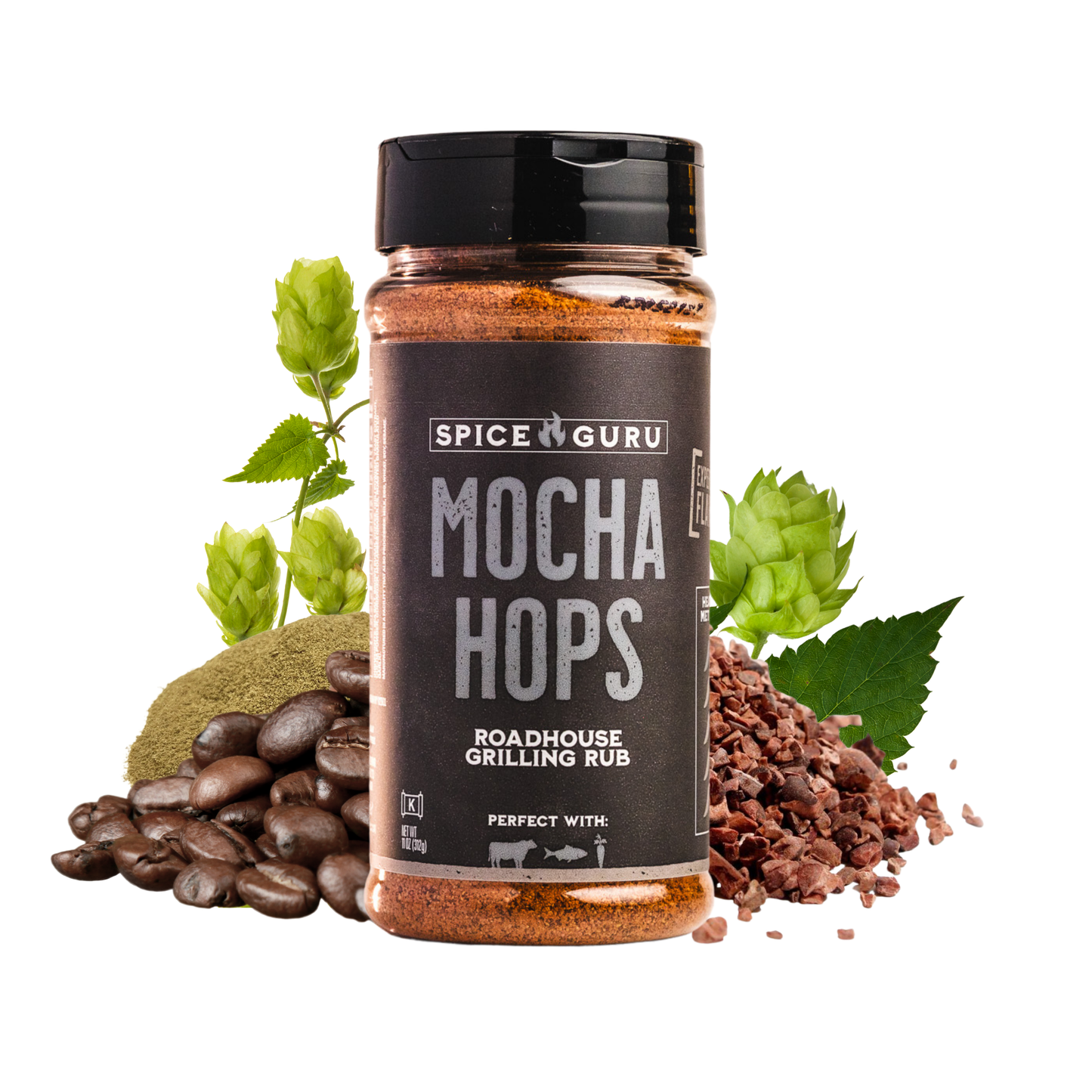 Mocha Hops Roadhouse Grilling Rub, 11 oz