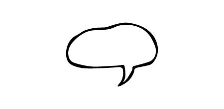 Icon: an empty speech bubble.