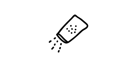 Icon: an upside-down salt shaker.